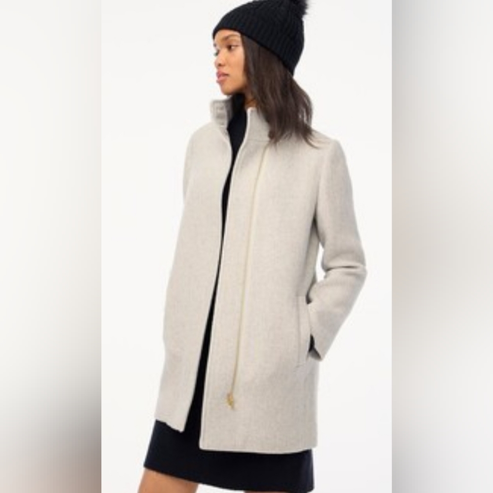 NWT J.Crew Factory Button Neck City Coat